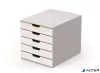 Irattároló, műanyag, 5 fiókos, DURABLE "VARICOLOR® 5", fehér