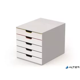   Irattároló, műanyag, 5 fiókos, DURABLE "VARICOLOR® 5", fehér