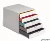 Irattároló, műanyag, 5 fiókos, DURABLE "VARICOLOR® 5", fehér