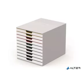   Irattároló, műanyag, 10 fiókos, DURABLE 'VARICOLOR® 10', fehér
