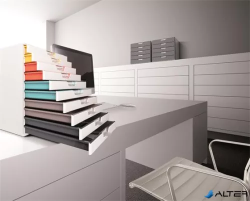 Irattároló, műanyag, 10 fiókos, DURABLE 'VARICOLOR® 10', fehér