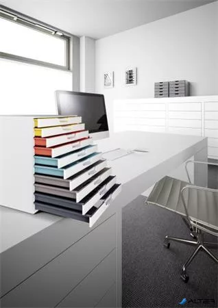 Irattároló, műanyag, 10 fiókos, DURABLE 'VARICOLOR® 10', fehér