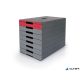 Irattároló, műanyag, 7 fiókos, DURABLE "Idealbox pro 7", piros