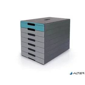   Irattároló, műanyag, 7 fiókos, DURABLE 'Idealbox pro 7', kék