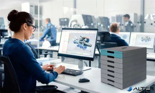Irattároló, műanyag, 7 fiókos, DURABLE 'Idealbox pro 7', kék