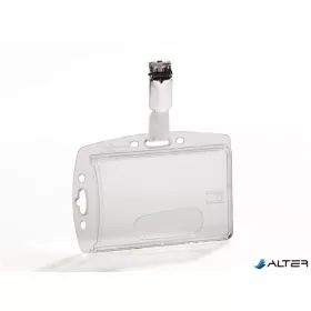   Azonosítókártya-tartó, akril, zárt, csíptetővel, DURABLE