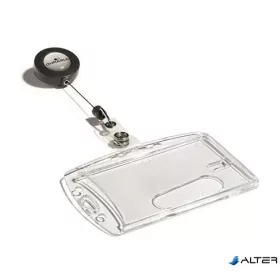   Azonosítókártya-tartó, kihúzható, akril, zárt, DURABLE