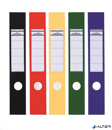 Gerinccímke, iratrendezőhöz, öntapadó, 60x390 mm, DURABLE "ORDOFIX®", kék