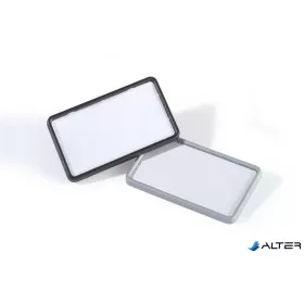 Névkitűző, mágnessel, 75x40 mm, DURABLE, fekete