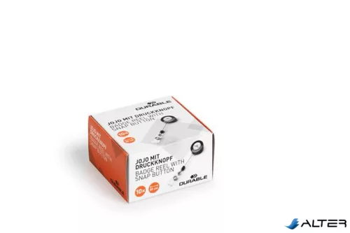 Azonosítókártya-tartó, kihúzható, patentos, DURABLE, fekete