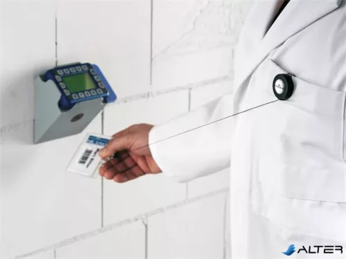 Azonosítókártya-tartó, kihúzható, patentos, DURABLE, fekete