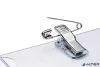 Névkitűző, csíptetővel és tűvel, PP, 54x90 mm, DURABLE "CLICK FOLD"