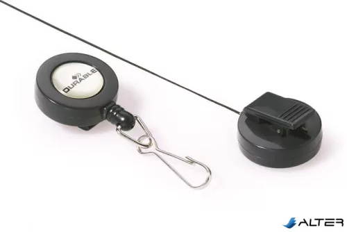 Azonosítókártya-tartó, kihúzható, karabineres, DURABLE