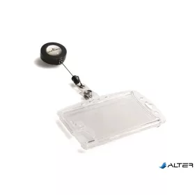   Azonosítókártya-tartó, 2 kártya részére, zárt, kihúzható tartóval, DURABLE