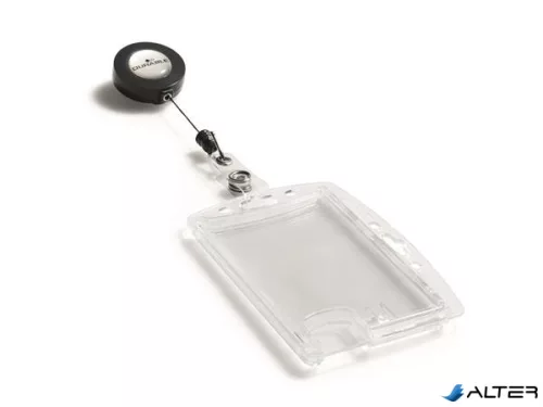 Azonosítókártya-tartó, 2 kártya részére, zárt, kihúzható tartóval, DURABLE