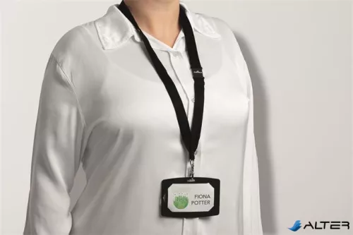 Nyakbaakasztó, karabinerrel, DURABLE 'ECO', fekete