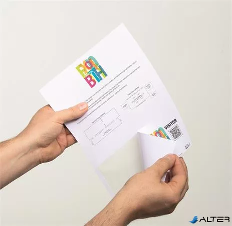 Névkitűző, Euro kivágás, 97x86 mm, DURABLE 'VISITOR BADGE', fehér