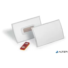   Névkitűző, mágnessel, elfordulásgátlóval, 90x54 mm, DURABLE "CLICK FOLD"