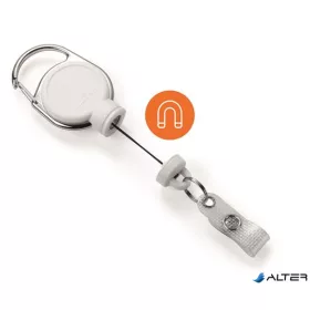   Azonosítókártya-tartó, kihúzható, patentos, DURABLE "Extra strong", fehér