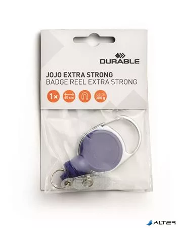 Azonosítókártya-tartó, kihúzható, patentos, DURABLE "Extra strong", sötétkék