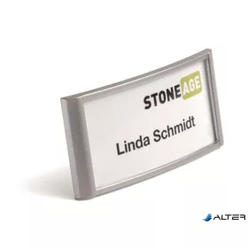   Névkitűző, 34x74 mm, mágneses, DURABLE "CLASSIC", ezüst