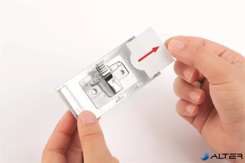 Névkitűző, 34x74 mm, mágneses, DURABLE "CLASSIC", ezüst