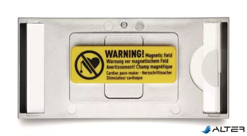 Névkitűző, 34x74 mm, mágneses, DURABLE "CLASSIC", ezüst