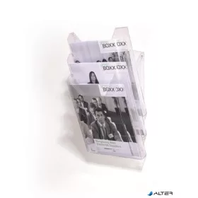   Katalógustartó, asztali és fali, A4, 3 rekeszes, DURABLE "Combiboxx", átlátszó