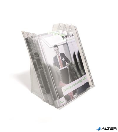 Katalógustartó, asztali és fali, A4, 3 rekeszes, DURABLE "Combiboxx", átlátszó