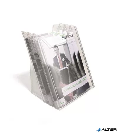 Katalógustartó, asztali és fali, A4, 3 rekeszes, DURABLE "Combiboxx", átlátszó
