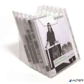   Prospektustartó, asztali és fali, álló, A4, DURABLE "COMBIBOXX® XL", áttetsző