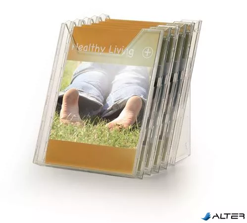 Prospektustartó, asztali és fali, álló, A4, DURABLE "COMBIBOXX® XL", áttetsző