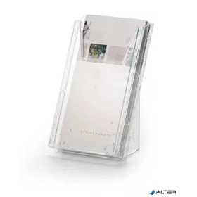   Prospektustartó, asztali és fali, álló, 1/3 A4, DURABLE "COMBIBOXX® M", áttetsző