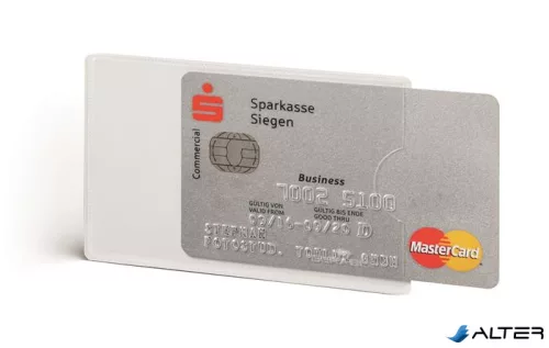 Bankkártyatartó, 1 db-os, RFID védelemmel, DURABLE, áttetsző