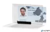 Azonosítókártya-tartó, 1 kártyához, zárt, DURABLE "PUSHBOX", áttetsző