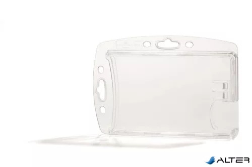 Azonosítókártya-tartó, 2 kártyához, zárt, DURABLE "ENCLOSED", áttetsző