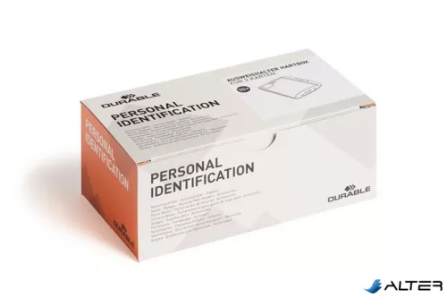 Azonosítókártya-tartó, 2 kártyához, zárt, DURABLE "ENCLOSED", áttetsző