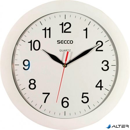 Falióra, 30 cm, SECCO, fehér keretes