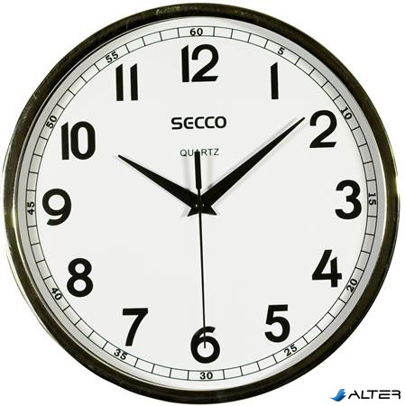 Falióra, 24,5 cm,  SECCO, króm színű keretes