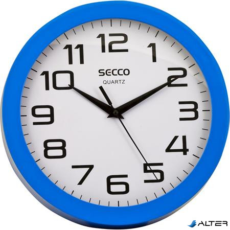 Falióra, 24,5 cm, kék keretes, SECCO 'Sweep second'