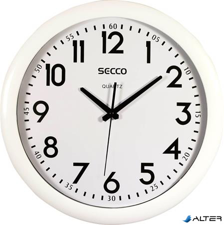 Falióra, 39,5 cm, SECCO, fehér keretes