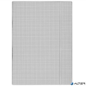 Gumis mappa, karton, A4, kockás, DONAU, fehér