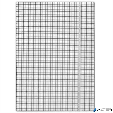 Gumis mappa, karton, A4, kockás, DONAU, fehér