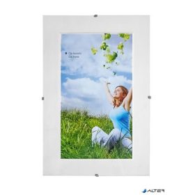 Képkeret, klipes, üveggel, 10x15 cm