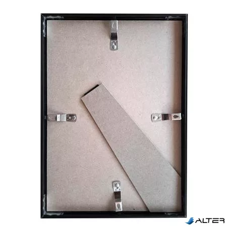 Képkeret, 21x29,7 cm, aluminium keret, "Fotoplus", fekete
