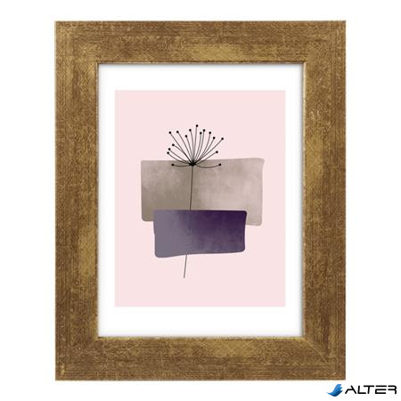 Képkeret, fa, 10x15 cm, "Goldbuch Ian", arany
