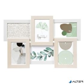   Képkeret, galéria, fa, 6 db 10x15, 'Goldbuch Rio', natúr