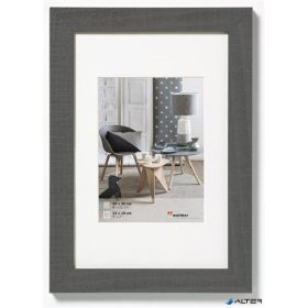 Képkeret,fa, 10x15 cm, " Home" szürke