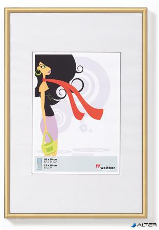Képkeret, műanyag, 20x30 cm, "New  Lifestyle"arany