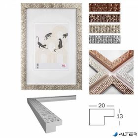 Képkeret, műanyag, 10x15 cm, 'Mosaic', réz